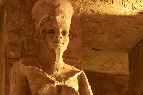 Abu Simbel, Egypt; January 18, 2024: Mysteries of the Interior of the Temple. Stock Photos