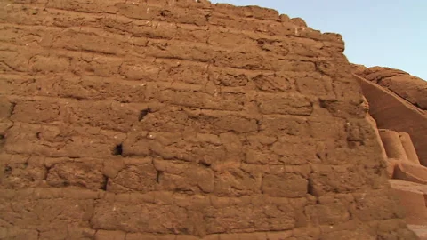 Abu Simbel Handheld Camera Reveals Entrance Stock Footage 136897857