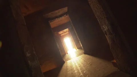 Abu Simbel Main Temple Hallway - Version 2 Stock Footage