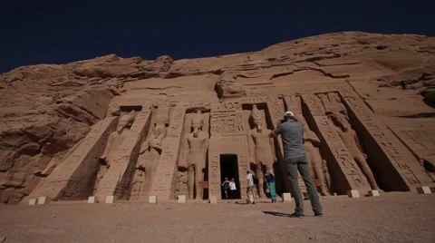 Abu Simbel Neferari temple, Egypt Stock Footage 34716850