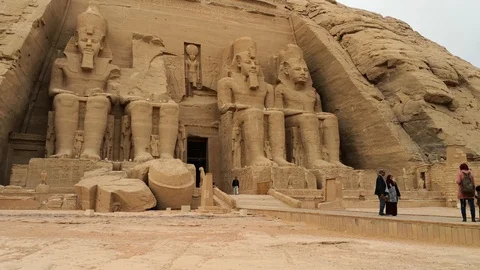 Abu Simbel Temple Main Gate Stock Footage 100918397
