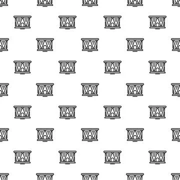 Abu simbel temple pattern ancient egyptian architecture Stock Illustration