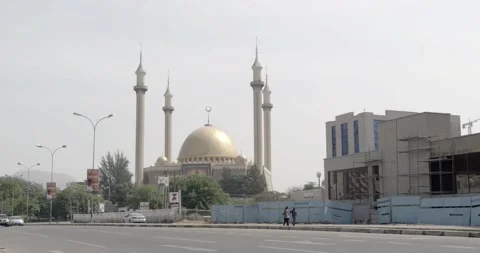 Abuja City Central Mosque Stock Footage 230160332