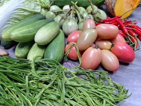 Abundance of different vegetables. Stock Photos