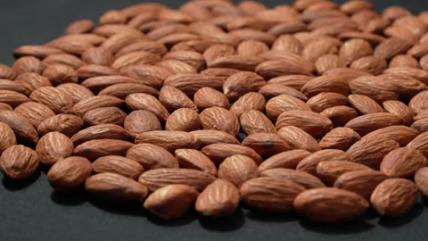 Abundant Raw Almonds Rotating Tilted Angle 4K 스톡 동영상 332841358