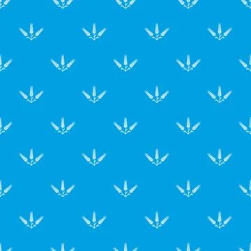 Abundant wheat pattern seamless blue Stock Illustration