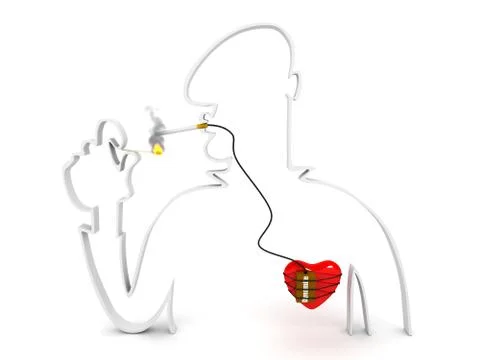 Abuse of smoking Stock Illustration