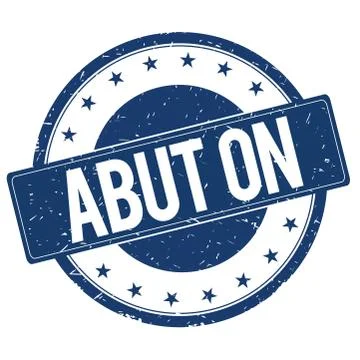 ABUT ON stamp sign Stock Illustration