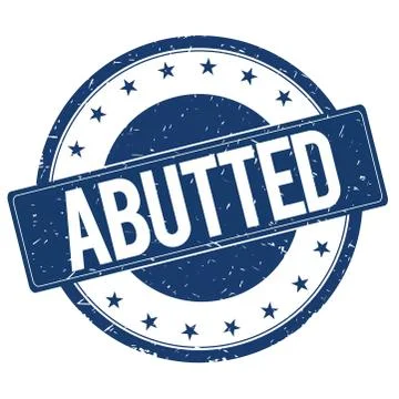 ABUTTED stamp sign Stock Illustration