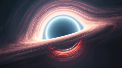 The abyss of a black hole. Unusual forms of outer space and its mysteries. Stock Footage 302431518