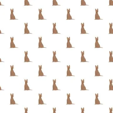Abyssinian cat sitting seamless pet pattern background Stock Illustration