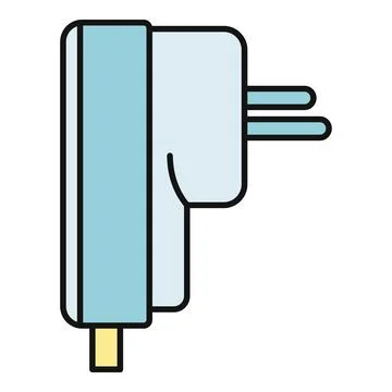 Ac adapter plug providing electrical power supply connection Illustrazione stock