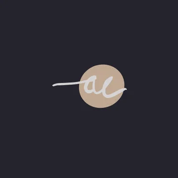 Ac black background handwritten logo Stock Illustration