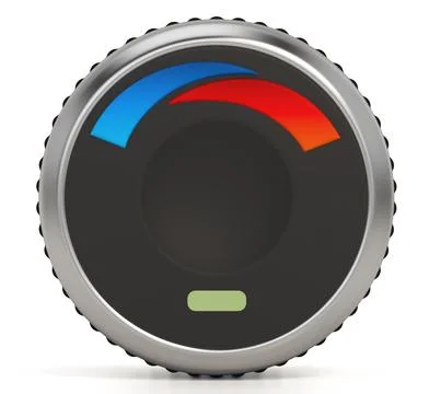 AC button of a modern car isolated on white background. 3D illustration Stock Illustration