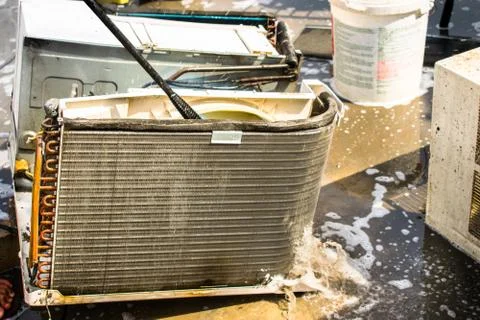 Ac cleaning services Stock Photos