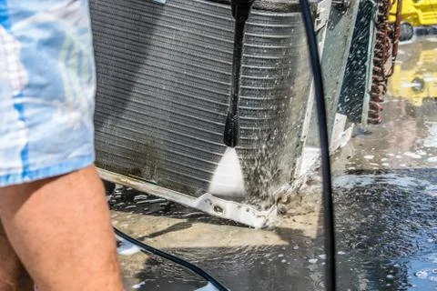 Ac cleaning services Stock Photos