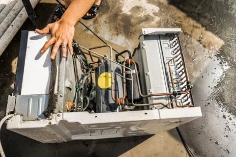 Ac cleaning services Stock Photos