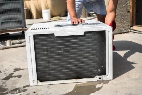 Ac cleaning services Stock Photos