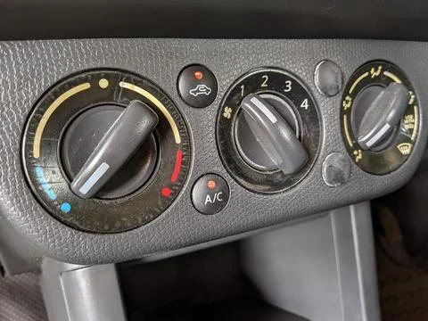 AC controllers in the car Stock Photos