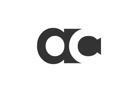 AC creative geometric initial based modern and minimal logo. Letter a c tre.. Illustrazione stock