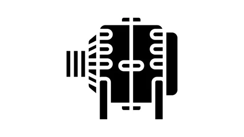 Ac generator electrical engineer glyph icon animation Stock Footage 326154672