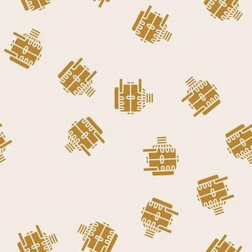 Ac generator electrical engineer glyph seamless pattern 스톡 일러스트