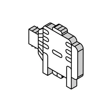 Ac generator electrical engineer isometric icon vector illustration イラスト素材