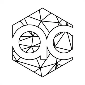 Ac initials triangle geometric line art logo Stock Illustration