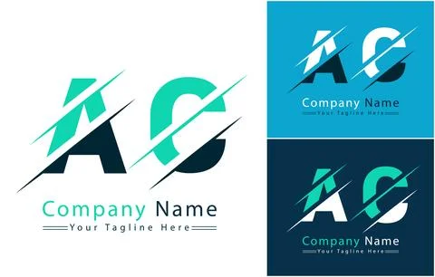AC Letter Logo Design Template. Vector Logo Illustration Stock Illustration