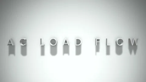Ac load flow 3D title animation white text on a white background Stock Footage 299757540