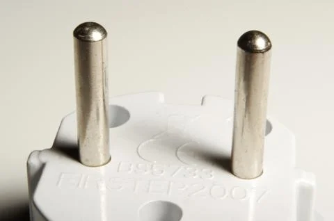 AC plug macro close up Stock Photos