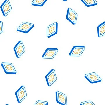 Ac power isometric icon seamless pattern 스톡 일러스트