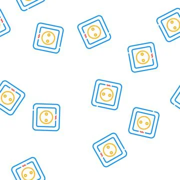 Ac power vector seamless pattern Ilustração Stock