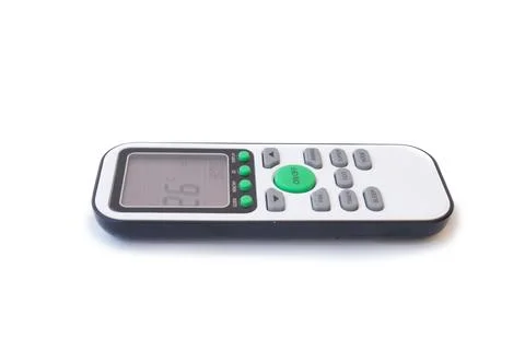 AC remote control with large buttons to make it easier to press buttons Stock Photos
