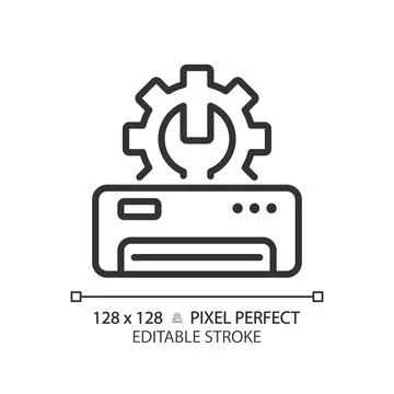 Ac repair linear icon Stock Illustration