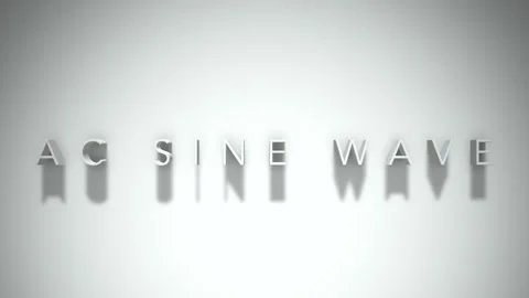 Ac sine wave 3D title animation white text on a white background Stock Footage 299757554
