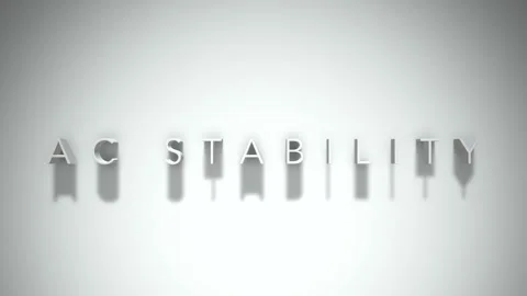 ac stability 3D title animation white te... | Stock Video | Pond5