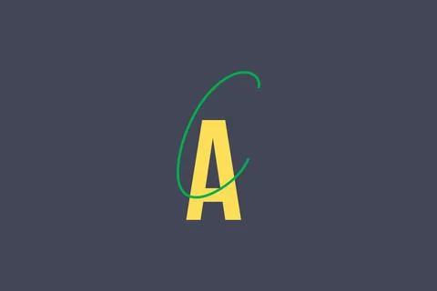 Ac typography text vector logo design. A and c iconic brand logo design Stock-Illustration