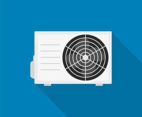 AC vector icon. Air conditioner split temperature wall logo cooling icon Stock Illustration