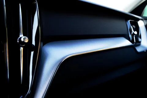 AC ventilation deck or panel of a luxury modern car Stock Photos