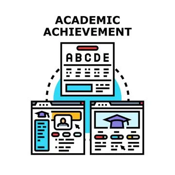 Academic achievement concept vector illustration for online education Stock Illustration