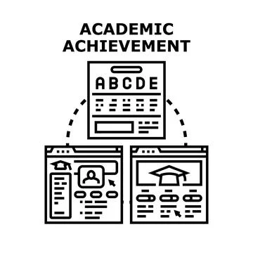 Academic achievement concept vector illustration for online education Stock Illustration