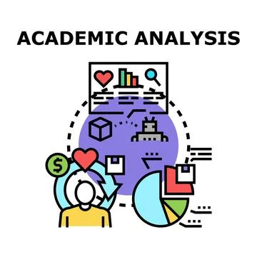 Academic analysis studying research data and education Stock Illustration