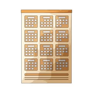 Academic calendar illustration Stock Illustration