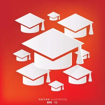 Academic cap icon. Study cap symbol 스톡 일러스트