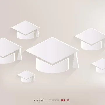 Academic cap icon. Study cap symbol Stock Illustration