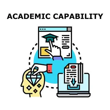 Academic capability development through online education and knowledge acqu.. 스톡 일러스트
