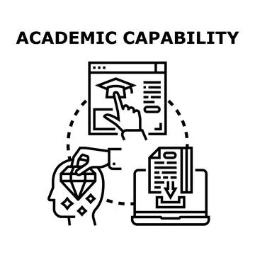 Academic capability vector concept illustrating human intellectual developmen 스톡 일러스트