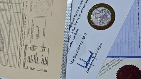 Academic certifcation Foto stock