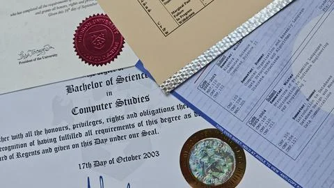 Academic certifcation Stock Photos